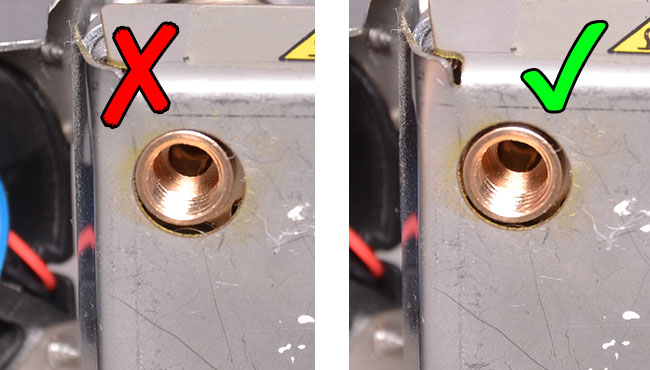 Position correcte du bloc Olsson